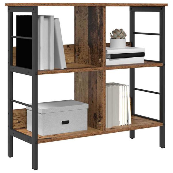 vidaXL Knygų lentyna Senovinis medis 82 x 32 x 79 cm Apdirbta mediena