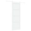 vidaXL Slankios durys Balta 83 x 232 cm Pu&scaron;ies medienos masyvas
