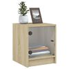 vidaXL Naktinės spintelės su durelėmis, 2vnt., ąžuolo, 35x37x42cm