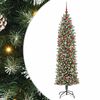 vidaXL Dirbtinis lieknas Kalėdų medis Žalia ir balta 180 cm