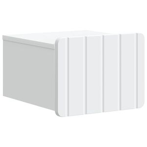 vidaXL Sieninis naktinis staliukas su stalčių Balta 33 x 34,5 x 24 cm