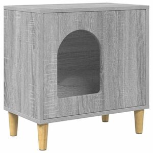 vidaXL Katės namelis Pilkas Sonoma 51 x 30 x 52 cm Apdirbta mediena