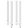 vidaXL Baro stalo kojos, baltos, 2 vnt., 50x(100-101) cm, plienas