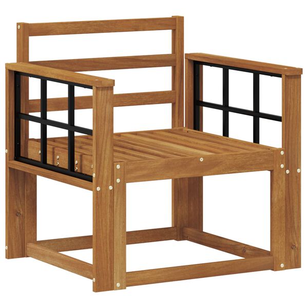 vidaXL Lauko sofa Kietos akacijos mediena Natūrali