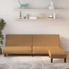 vidaXL Dvivietė sofa-lova su pakoja, rudos spalvos, aksomas