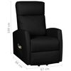 vidaXL Atsistojantis masažinis krėslas, juodos spalvos, dirbtinė oda