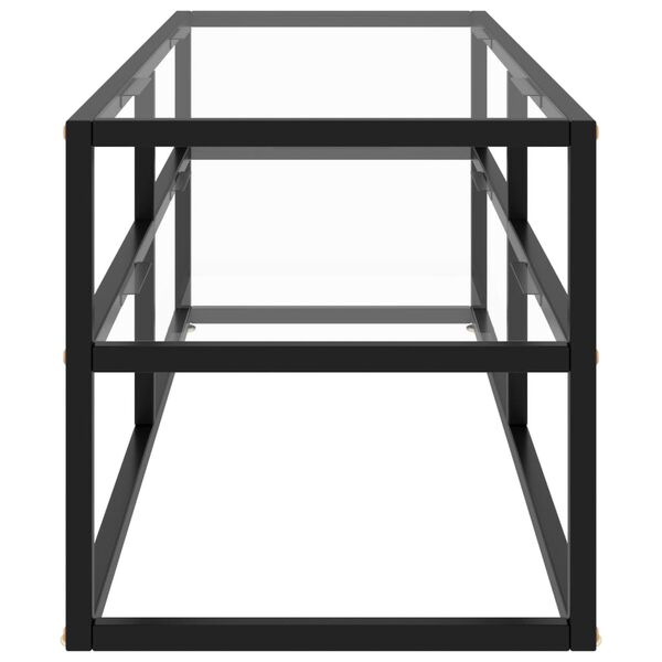vidaXL Televizoriaus spintelė, juoda, 120x40x40cm, su grūdintu stiklu