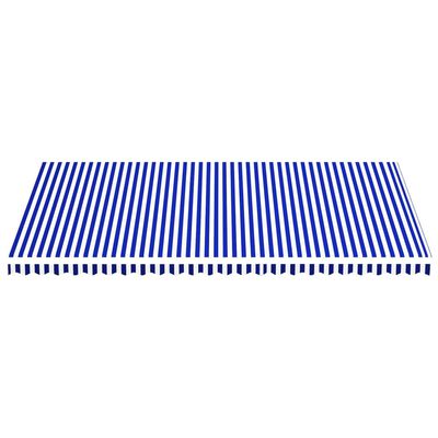vidaXL Pakaitinis audinys markizei, mėlynos/baltos spalvos, 6x3,5m