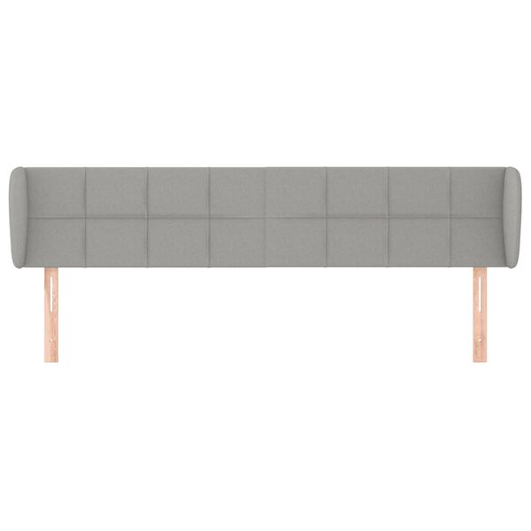 vidaXL Galvūgalis su auselėmis, &scaron;viesiai pilkos,183x23x78/88cm,audinys