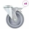 vidaXL Ratukai, 8vnt., 100mm, pasukami, varžtu tvirtinami