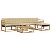 vidaXL Lauko sofos komplektas 6 pcs Balta ir kreminė 79 x 79 x 37 cm