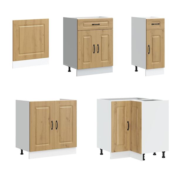 vidaXL Virtuvinių spintelių komplektas, 11 dalių, Kalmar, artisano