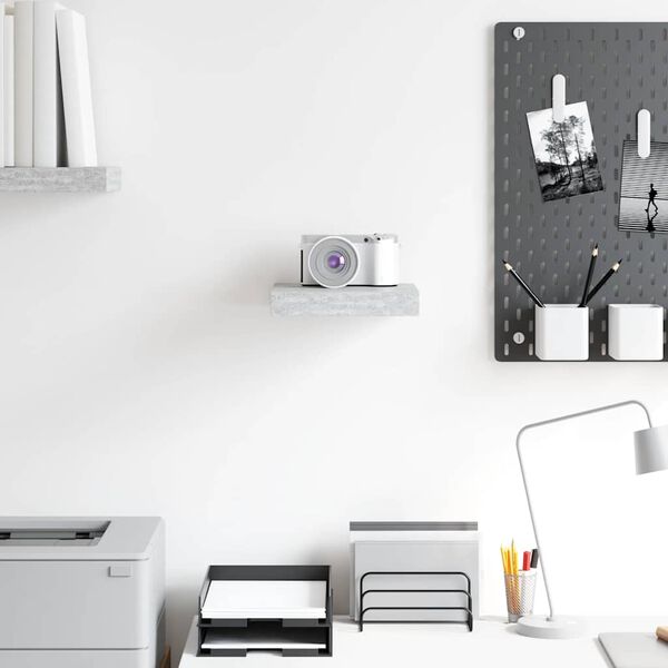 vidaXL Pakabinama sieninė lentyna, betono pilka, 23x23,5x3,8cm, MDF