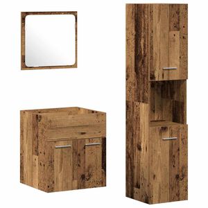 vidaXL Vonios baldų rinkinys 4 vnt. Senovinis medis 41 x 38,5 x 46 cm