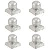 vidaXL Stulpų dangteliai, 6vnt., 71x71mm, galvanizuotas metalas