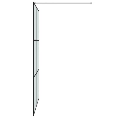 vidaXL Dušo sienelė, juoda, 140x195cm, ESG stiklas, matinė