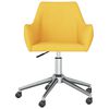 vidaXL Pasukama valgomojo kėdė, geltonos spalvos, audinys