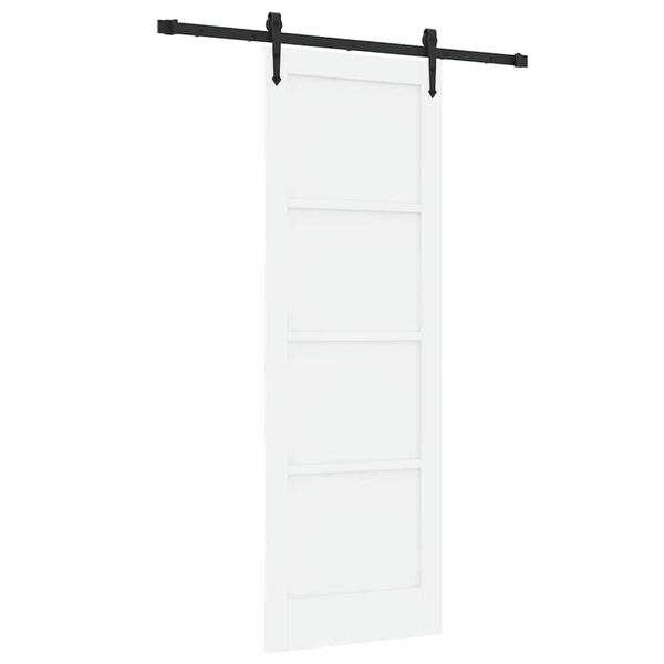 vidaXL Slankios durys ORKDAL Balta 73,5 x 211 cm Kietos pu&scaron;ies mediena