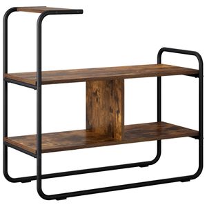 vidaXL Konsolinis stalas Dūminio ąžuolo 80 x 35 x 75 cm