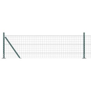 vidaXL Eurų tvora su betono baze 10 x 0,6 m PVC dengtas plienas Žalia
