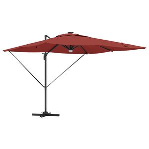 vidaXL Roma Parasol Raudona 286 x 284 x 270 cm