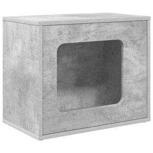 vidaXL Katės namelis Betono pilka 51 x 30 x 42,5 cm Apdirbta mediena