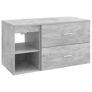 vidaXL Vonios baldų rinkinys 2 pcs Betono pilka Apdirbta mediena