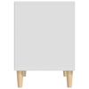 vidaXL Naktinė spintelė, baltos spalvos, 40x35x50cm, apdirbta mediena
