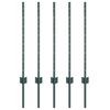 vidaXL Įmontuotas tvoros stulpas 5 vnt. Žalia 120 cm