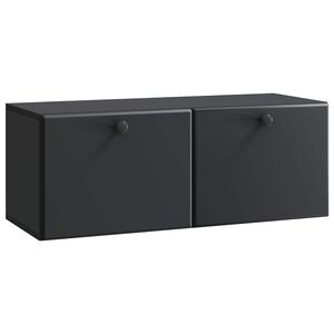 vidaXL Sieninė TV spintelė 78,5 x 31 x 30 cm Juoda Apdirbta mediena