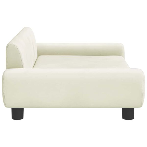vidaXL Vaikiška sofa, kreminės spalvos, 100x54x33cm, aksomas