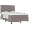 vidaXL Kiemas lova su čiužiniu Taupe 140 x 190 cm audinys