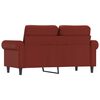 vidaXL Dvivietė sofa, raudonojo vyno spalvos, 120cm, dirbtinė oda