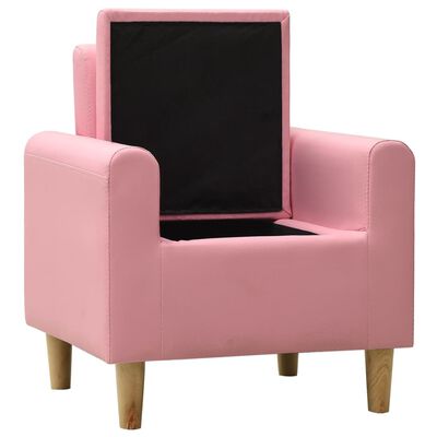 vidaXL Vaikiška sofa, rožinė, dirbtinė oda
