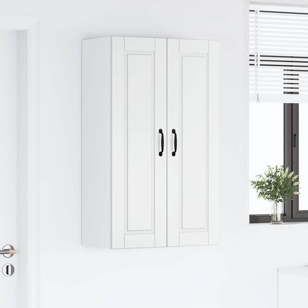 vidaXL Virtuvės spintelė Auk&scaron;tai blizganti balta 60 x 31 x 100 cm