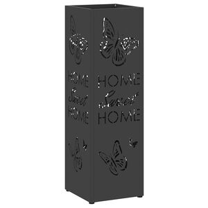 vidaXL Lietaus skėtis stovas Juoda 15,5 x 15,5 x 49 cm Plienas
