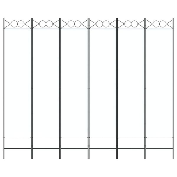 vidaXL Kambario pertvara, 6 dalių, baltos spalvos, 240x200cm, audinys