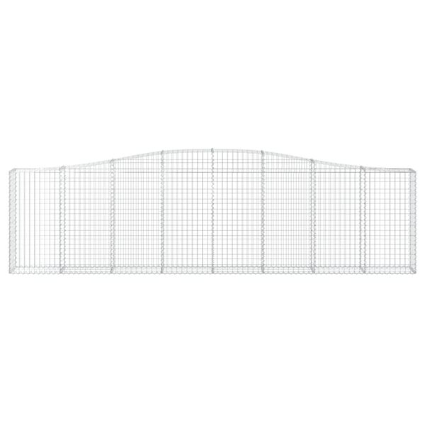 vidaXL Išlenkti gabiono krepšiai, 5vnt., 400x30x100/120cm, geležis