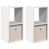 vidaXL Naktinis staliukas 2 vnt. Balta 30,5 x 27 x 59,5 cm