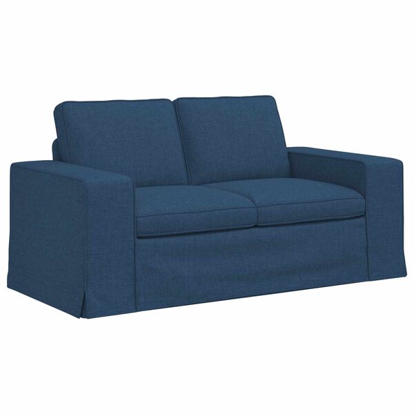 vidaXL Sofa Mėlyna Bendri matmenys: 162 x 80 cm (P X G x A) Aksomas