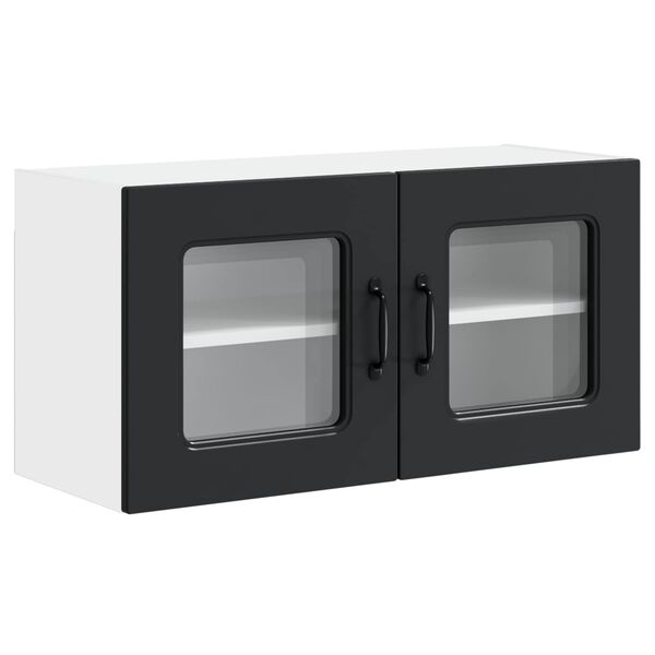 vidaXL Virtuvės spintelė Kalmar Juoda 80 x 31 x 40 cm Apdirbta mediena