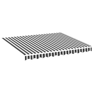 vidaXL Pakaitinis audinys markizei, antracito ir baltos spalvos, 3x2,5 m, poliesteris