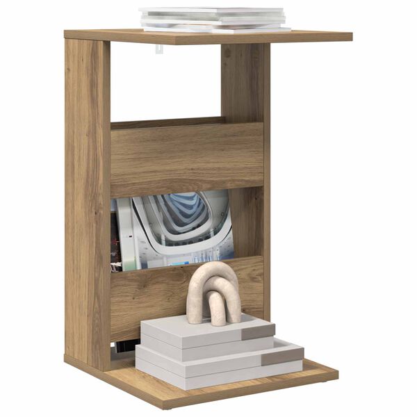 vidaXL &Scaron;oninis stalas Amatininkų ąžuolas 40 x 35 x 60,5 cm