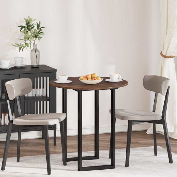 vidaXL Stalo vir&scaron;us ruda ąžuolo 70 x 70 x 1,5 cm Apdirbta mediena