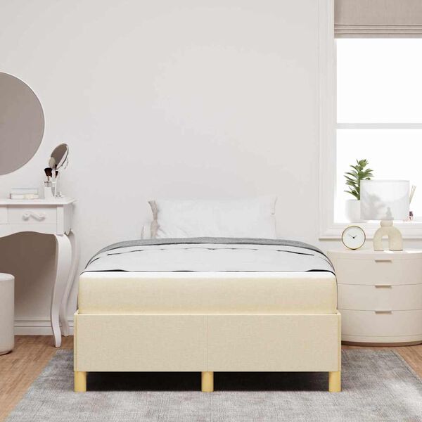 vidaXL Kiemas lova Balta ir kreminė 120 x 190 cm Poliesteris