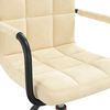 vidaXL Pasukama valgomojo kėdė, kreminės spalvos, aksomas
