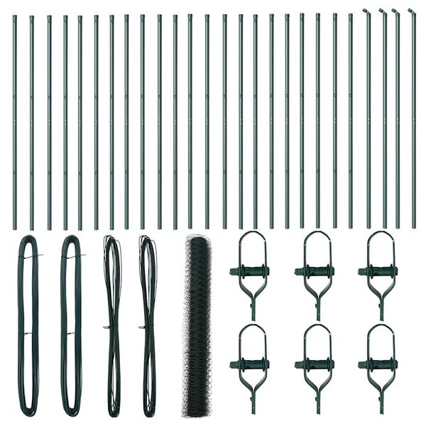 vidaXL Tvorelės stulpas Žalia 50 x 1,2 m (36 mm tinklelis)