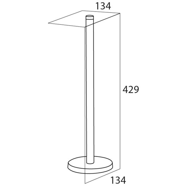 Tiger Tualetinio popieriaus laikiklis, sidabrinis, 13,4x13,4cm, 446420946