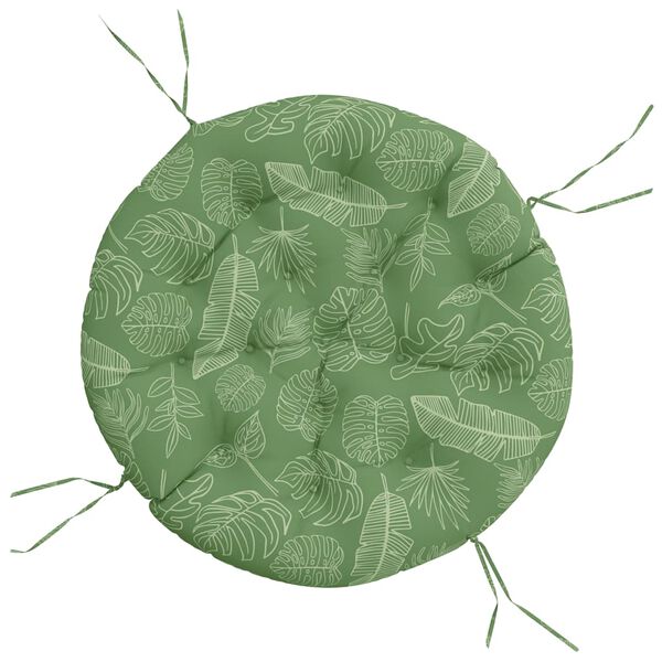 vidaXL Pagalvėlė, 100x11cm, oksfordo audinys, apskrita, su lapais