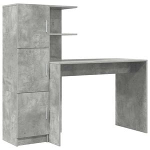 vidaXL Stalas Betono pilka 133.5 x 50 x 124 cm 2 vnt.